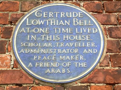 a plaque on the side of a brick wall at Red Barns Bed & Breakfast in Redcar