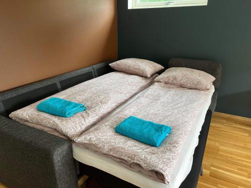 Postel nebo postele na pokoji v ubytování FeelHome small 1 bedroom apartment Polar vegen