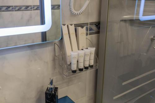 Koupelna v ubytování Hotel Afa