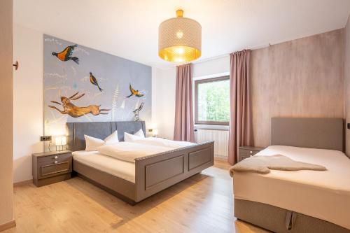 Ένα ή περισσότερα κρεβάτια σε δωμάτιο στο Appartement Residenz Schatz