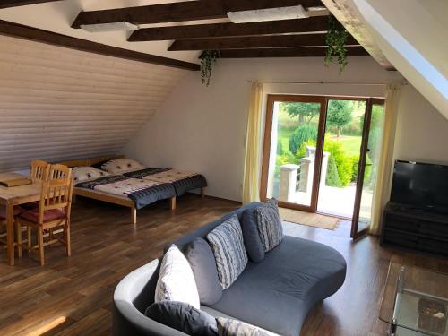 Posezení v ubytování Apartmán Slezská Harta