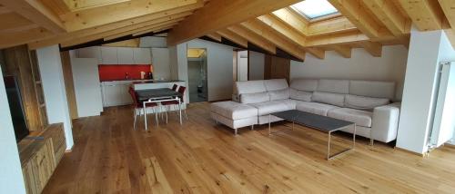 a living room with a couch and a table at Diana 9 in Leukerbad