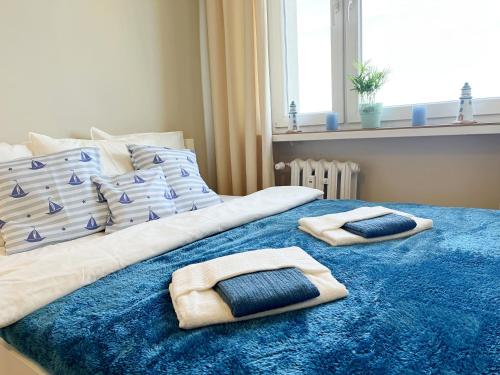 Katil atau katil-katil dalam bilik di Apartament Stara Latarnia