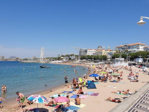 Beaches, TGV train, port & town centre 5-min walk, Sea view, Balcony, Air conditionning, Wi-Fi