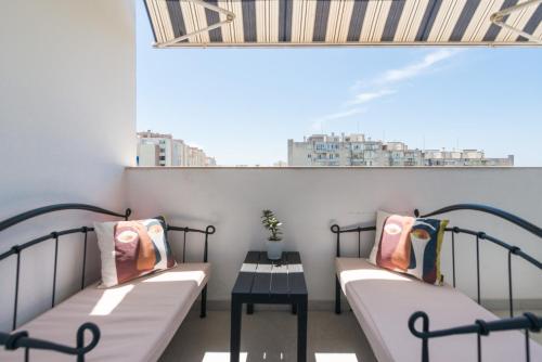 Balkón alebo terasa v ubytovaní Modern apartment Marija