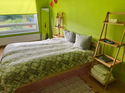 Postel nebo postele na pokoji v ubytování Peaceful Home in the Center of Tartu