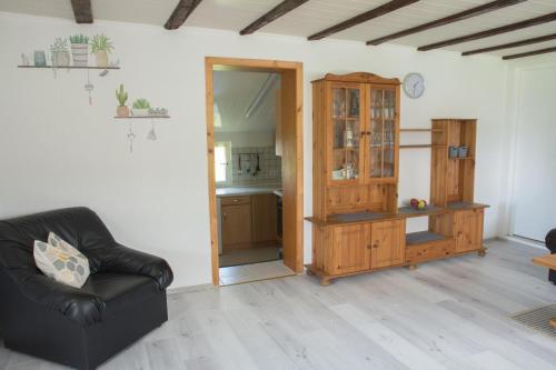 Χώρος καθιστικού στο Ferienwohnung Kleiner Spatz