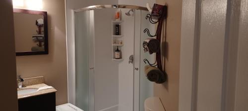 חדר רחצה ב-680 SQ FT Private Space With Ensuite Bathroom