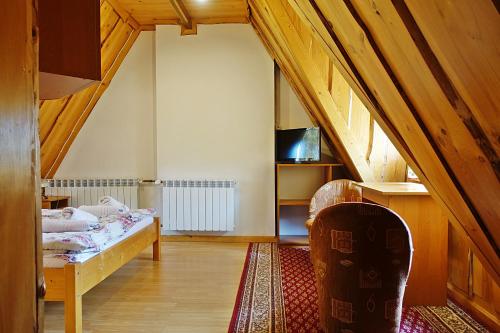 Postel nebo postele na pokoji v ubytování Wypoczynek u komperdow Jacuzzi&Basen ogrodowy