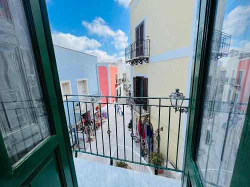 a view from a window of a balcony of a building at Calliope Ponza Immobilevante in Ponza