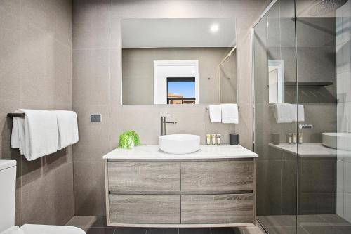 Koupelna v ubytování Astra Apartments Wollongong