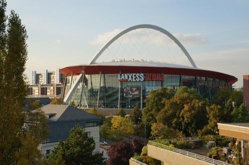 a view of a baseball stadium with a largettenham at Köln Deutz/Messe, Lanxess Arena in Cologne