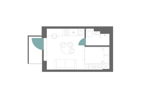 a floor plan of a house with at Campus House by Larsen in Tallinn