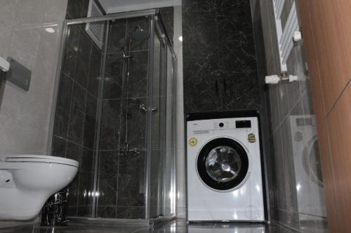 A bathroom at White House Apart
