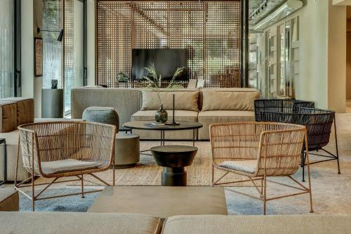 Χώρος καθιστικού στο Umani Hotel - Free Beach - Free Parking