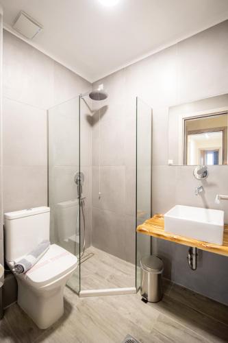 Koupelna v ubytování Hotel Philippos