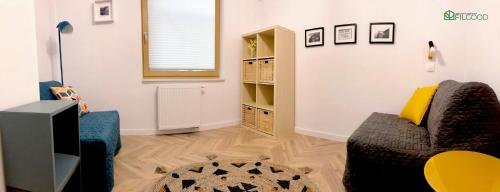 Ruang duduk di Apartamenty FilGood