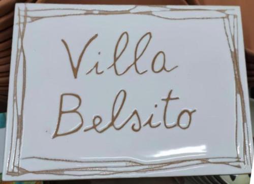 Certifikát, hodnocení, plakát nebo jiný dokument vystavený v ubytování VILLA BELSITO