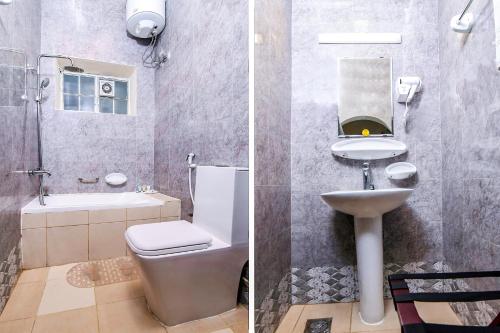 Et badeværelse på Capital O160 Lumbini Dream Garden Guest House LLC