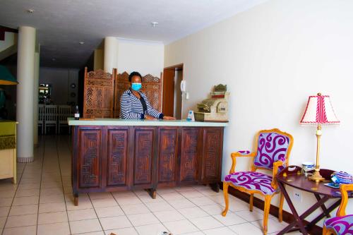 The lobby or reception area at Tengo guest house