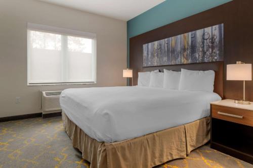 a hotel room with a large bed and a window at Best Western Plus Isanti in Isanti