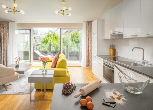 Posedenie v ubytovaní Abieshomes Serviced Apartments Schönbrunn