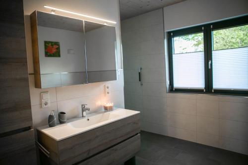 Koupelna v ubytování Ferienhaus Birx