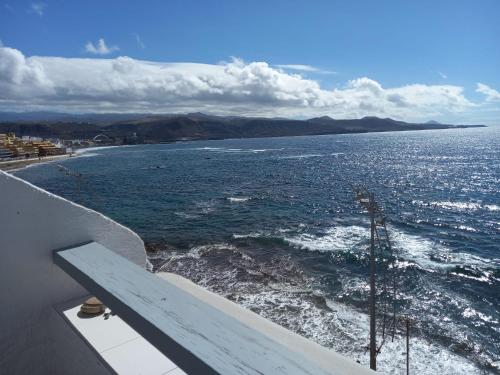 a view of the ocean from a cruise ship at Las Canteras Sunset Beachfront in Las Palmas de Gran Canaria