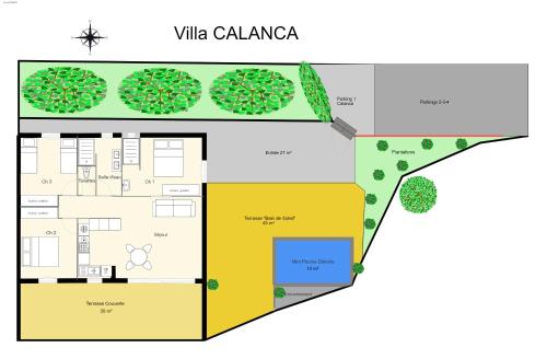 Villa CALANCA - Domaine La Raggiaの見取り図または間取り図