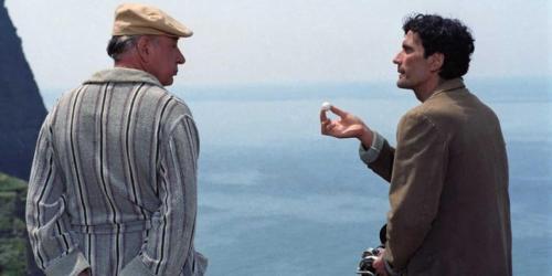 two men are standing next to each other at Hotel CineApollo - Ogni camera un film! in Messina