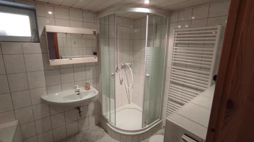 Koupelna v ubytování Ferienhaus Senft