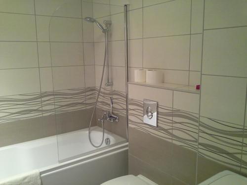 Koupelna v ubytování Alexandra Apartment Hajdúszoboszló - Chic Flat