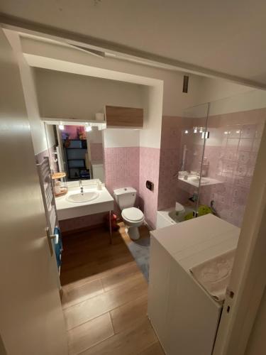 a bathroom with a sink and a toilet at U064 - La marmotte enchantée - Gréolières les Neiges in Gréolières