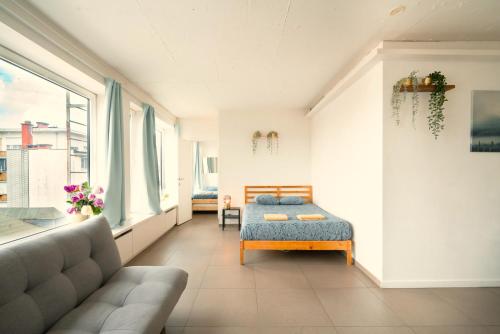 Χώρος καθιστικού στο Aspen Lodge in the Center of Antwerp