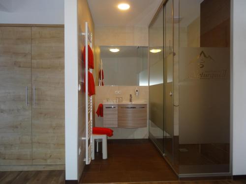 Koupelna v ubytování Appartementhaus Naturquell