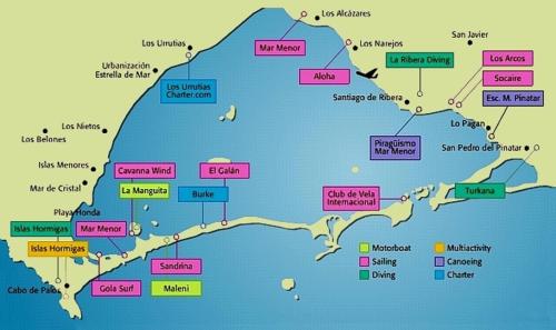 a map of the gulf of mexico at Mar Menor Golf Villa - Frontline Detached - Heated Pool in Torre-Pacheco