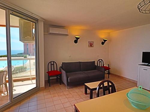 Studio climatisé avec vue mer, piscine et parking - FR-1-472A-134