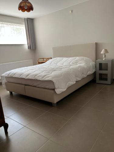 1 dormitorio con 1 cama grande en una habitación en Kamille, en Middelkerke