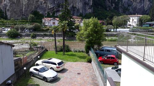 a group of cars parked in a parking lot at Sarca Riverside in Arco