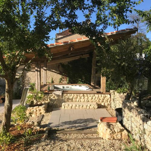 Κήπος έξω από το Les Ombrieres