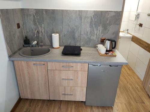 Η κουζίνα ή μικρή κουζίνα στο Apartamenty MARGO