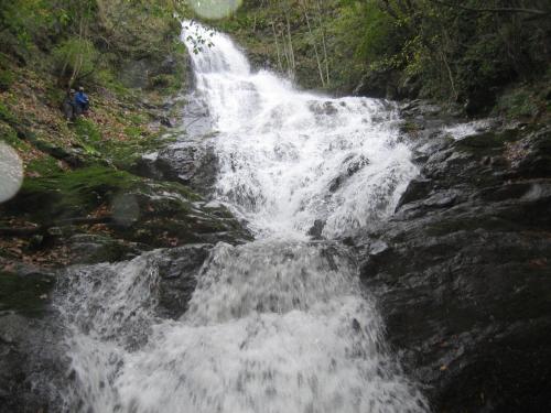 a waterfall on the side of a river at Termal Elit Hotel in Gokcedere