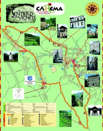 a map of the city of santa ana at La casa dei nonni 3,0 in Carema