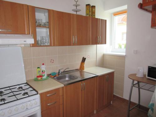 Kuchyň nebo kuchyňský kout v ubytování Apartmany Jaruska