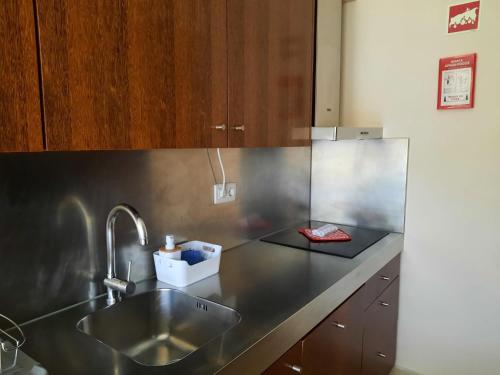 Η κουζίνα ή μικρή κουζίνα στο Salgados by The Beach