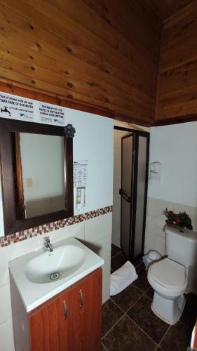 A bathroom at Hotel Tibouchina