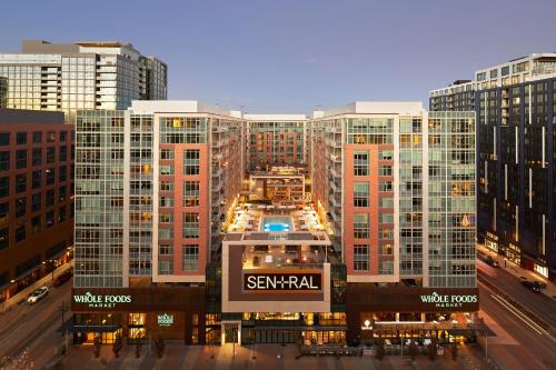 a view of a city with many tall buildings at Sentral Union Station in Denver