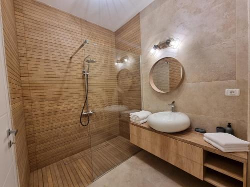 Koupelna v ubytování Apartament in complex rezidențial