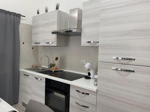 Kuchyň nebo kuchyňský kout v ubytování Corsomessapia121