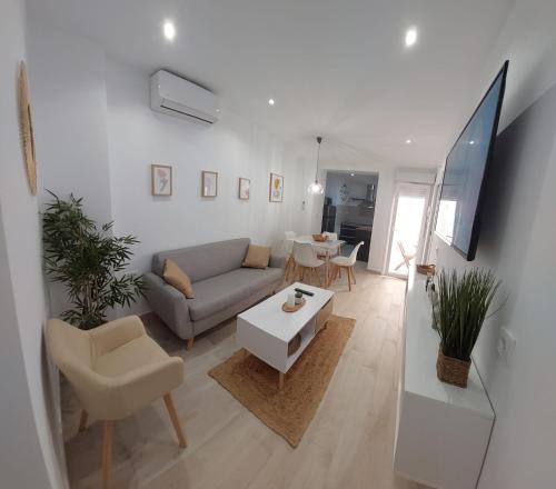 TV a/nebo společenská místnost v ubytování Apartamentos Centro Confor 3